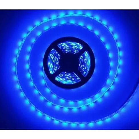 Fita Led AZUL 5050 5 Metros Ip30 iluminação led para decoração 12V com fonte 2a