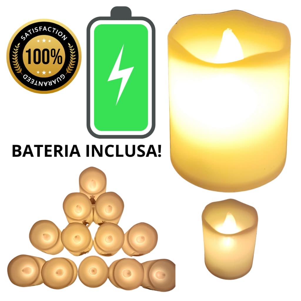Velas Led decorativas de Led eletrônicas (COM BATERIA INCLUSA)