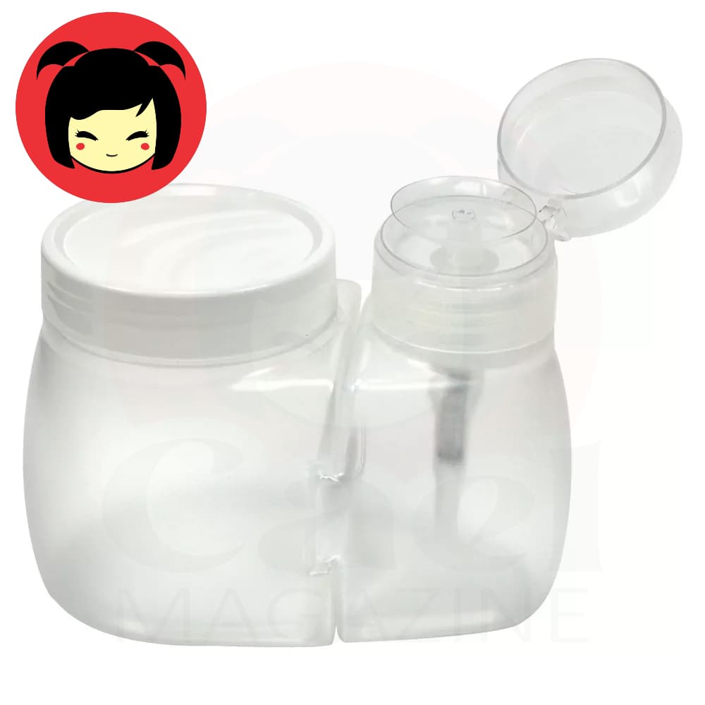 DOSADOR DE ACETONA COM PORTA ALGODÃO 2 EM 1 PROFISSIONAL PREMIUM MANICURE PEDICURE UNHAS PÉ MÃO