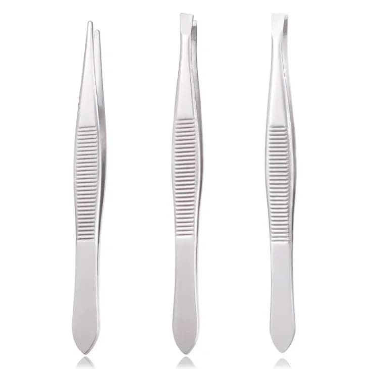 Kit com 3 Pinças Para Designer De Sobrancelhas /3 ponta diferente