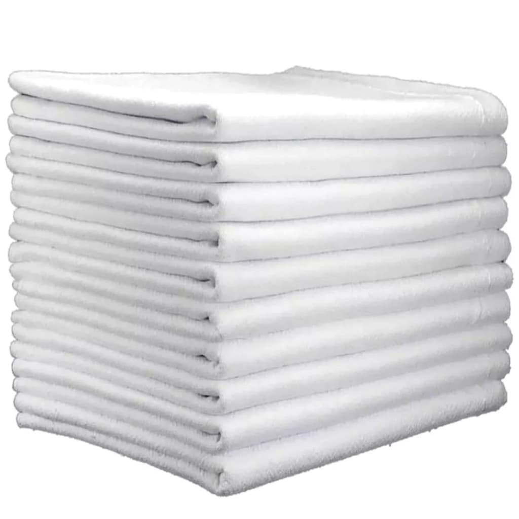 Kit 50 Pano De Chão Branco Para Limpeza Grande Grosso Saco Duplo Algodão 45x65