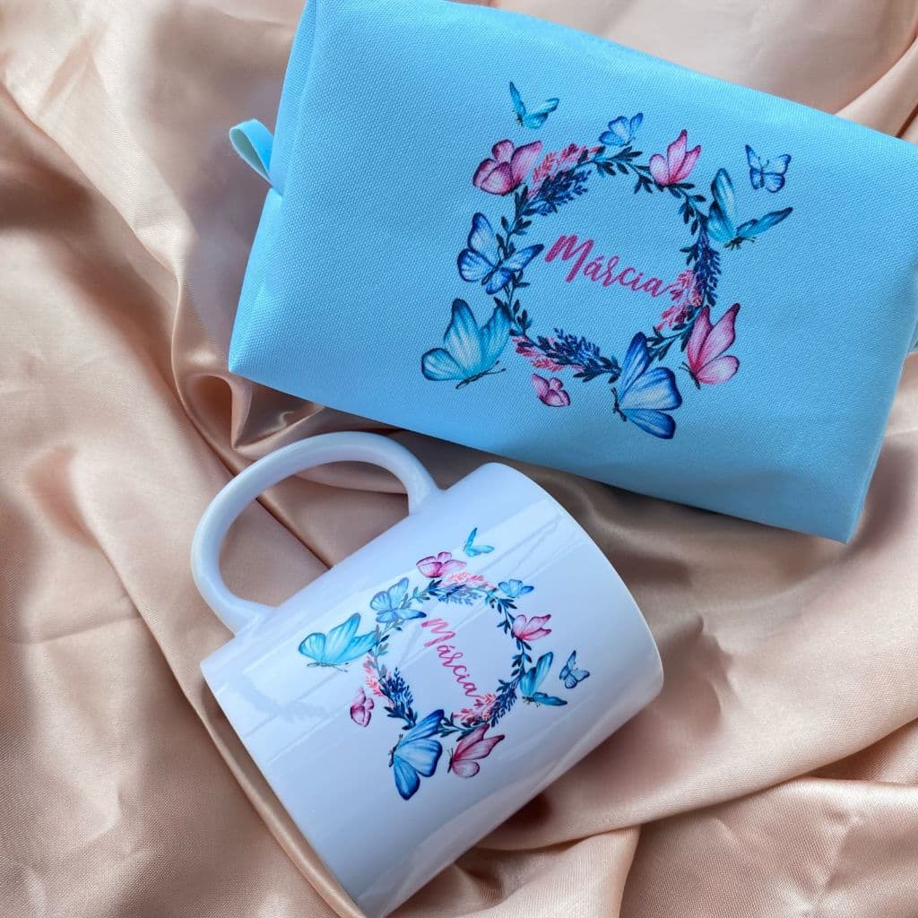 Kit caneca + Box M, caneca, Box M Todos personalizados com nome, casamento, lembrancinha, aniversário.