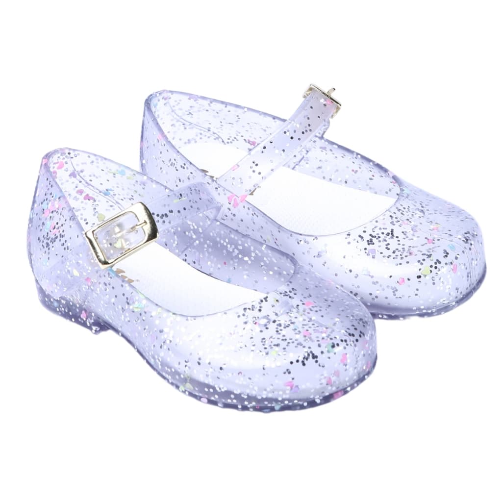 Sapatilha menina cristal bailarina transparente sandália rosa glitter infantil juju shoes