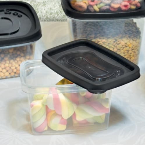 Pote Quadrado Clic 500ml Plasútil - Versátil e Livre de BPA