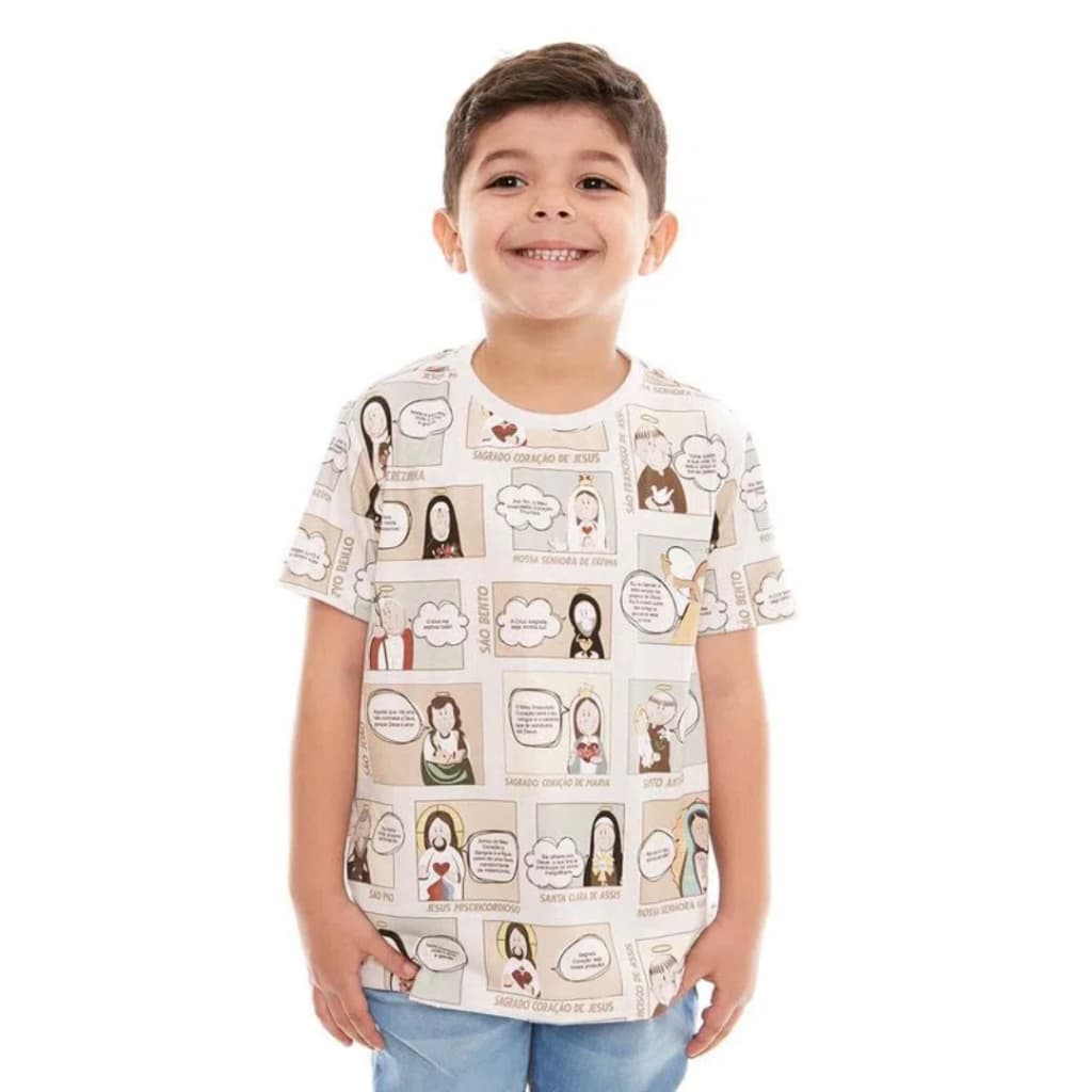 Camiseta Santos Talk Infantil - Quadrinhos Ágape