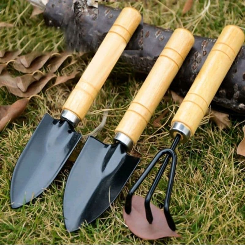 Kit 3 ferramentas de jardinagem