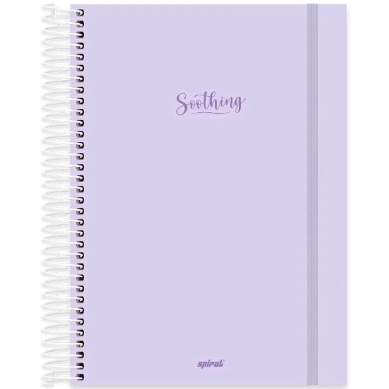 Caderno Universitário Capa Polipropileno 10 Matérias, 160 Folhas, Soothing