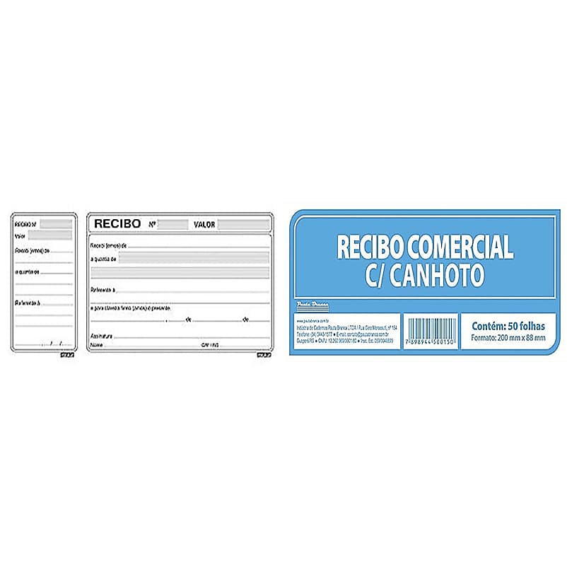 Blocos c/5unidades - Recibo Comercial -Nota promissória- Bloco Vale -Bloco Pedido e Guia da Previdencia