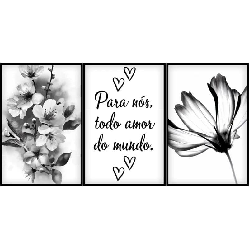 Quadro Decorativo Para Nós Todo o Amor do Mundo 120x60 Lindo