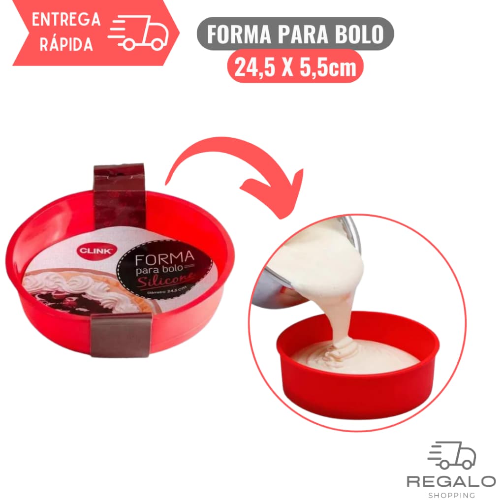 Forma para Bolo de Silicone Assadeira Redonda Dobrável Resistente a Temperatura para Tortas Bolos