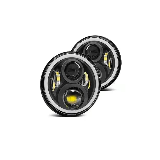 Par Farol Angel Eyes Defender Led Jeep Troller Fusca Kombi