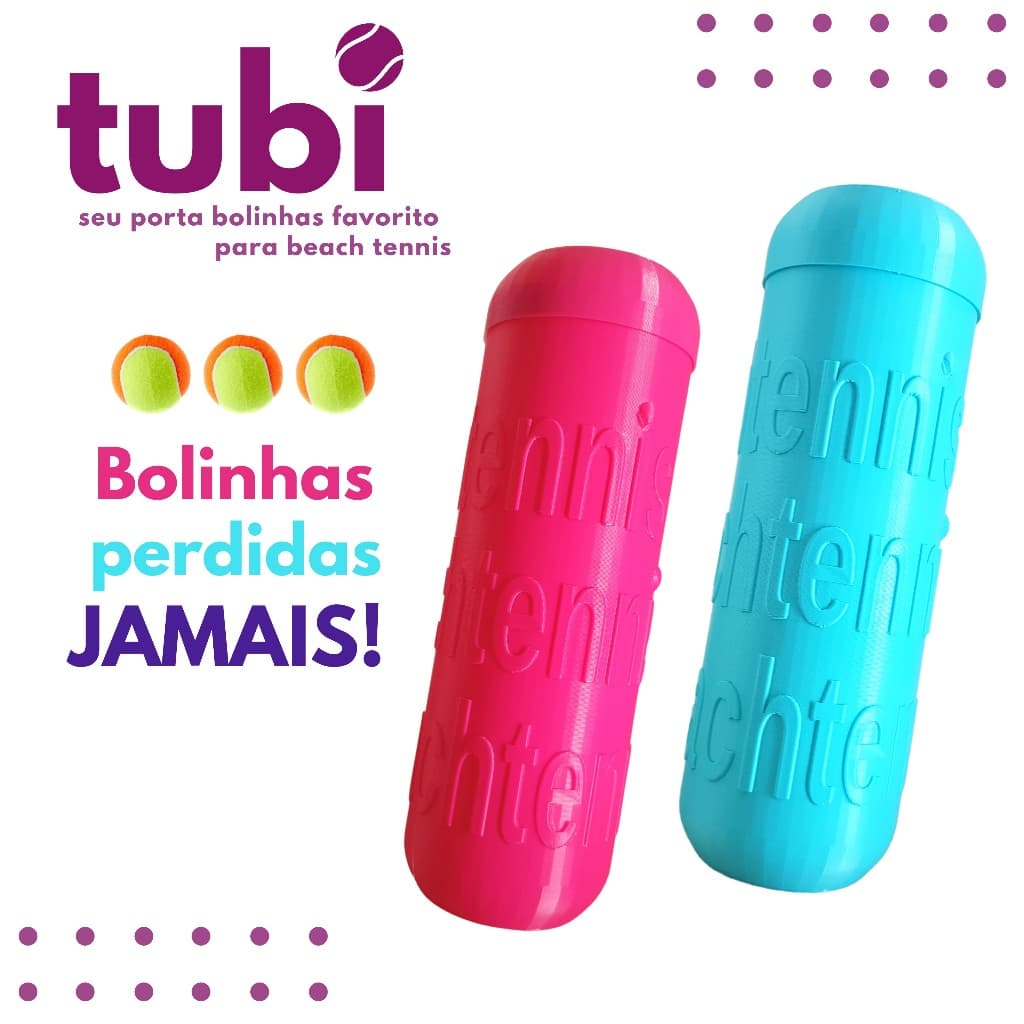 Tubo Para Bolinhas De  Beach Tennis Com Personalização da Tampa - Tubi