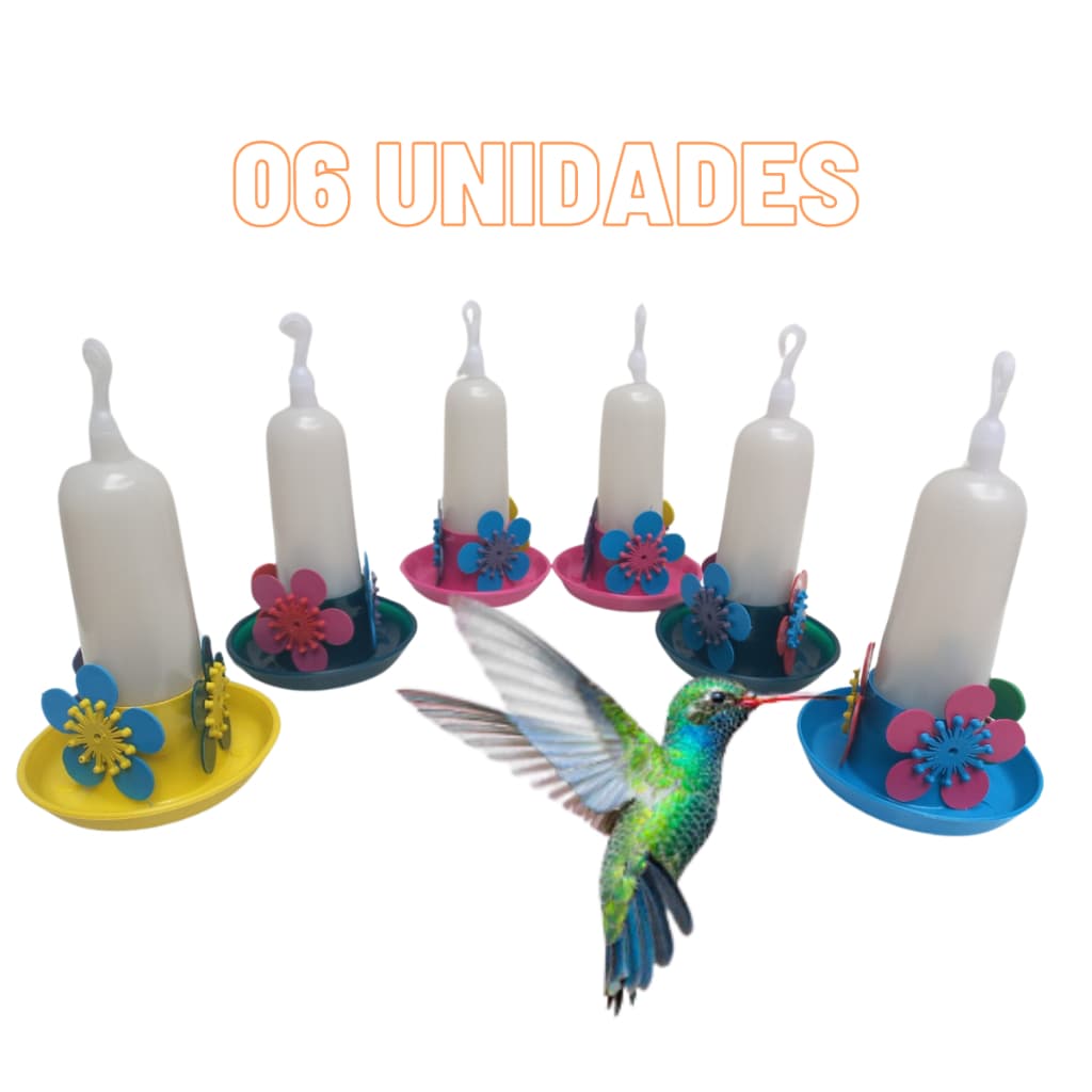 06 Uni Bebedouro Beija Flor Pássaro 100ml