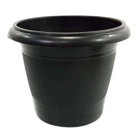 KIT COM 3 VASO REDONDO  PRETO 1,75 LITROS Vaso Para Plantas Decorativo Decoração Enfeite Lar Casa