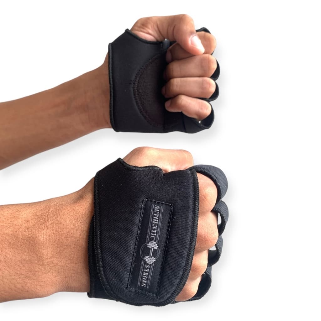 Luva Academia Sem Polegar Musculação Fitness Bike CrossFit Funcional Neoprene Com Couro