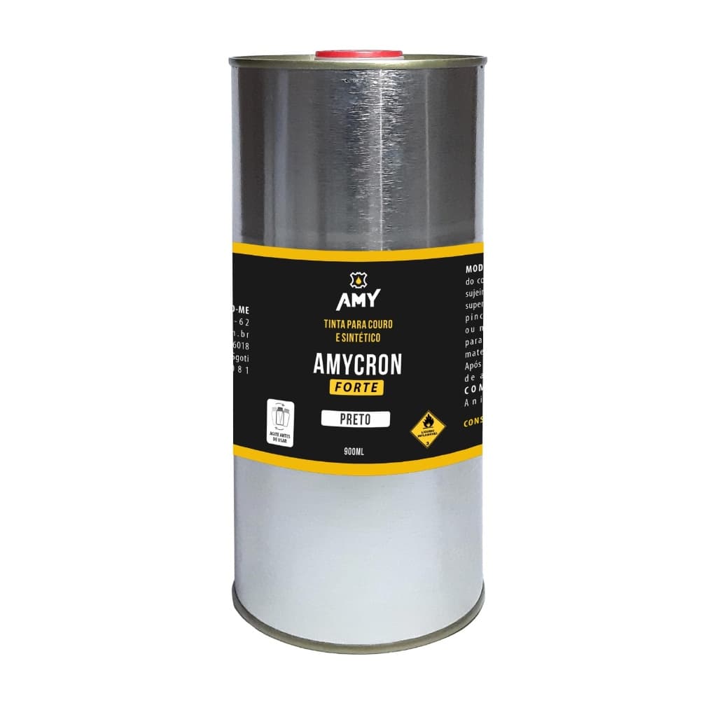 Tinta Para Couro Amycron 900ml Sapatos Bolsas Jaquetas Bancos Sofás Tênis