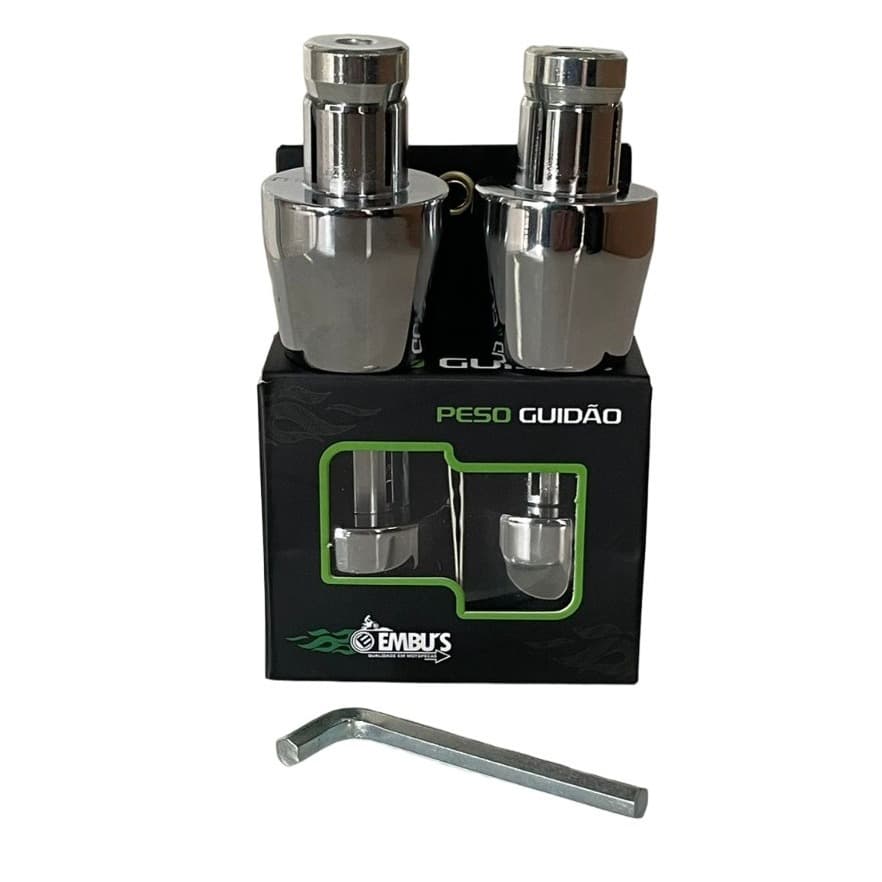 PESO GUIDAO FERRO PCX 150 CROMADO COM BUCHA AUTOFIX UNIVERSAL (ADPTAVEL HONDA/YAHAMA) EMBUS