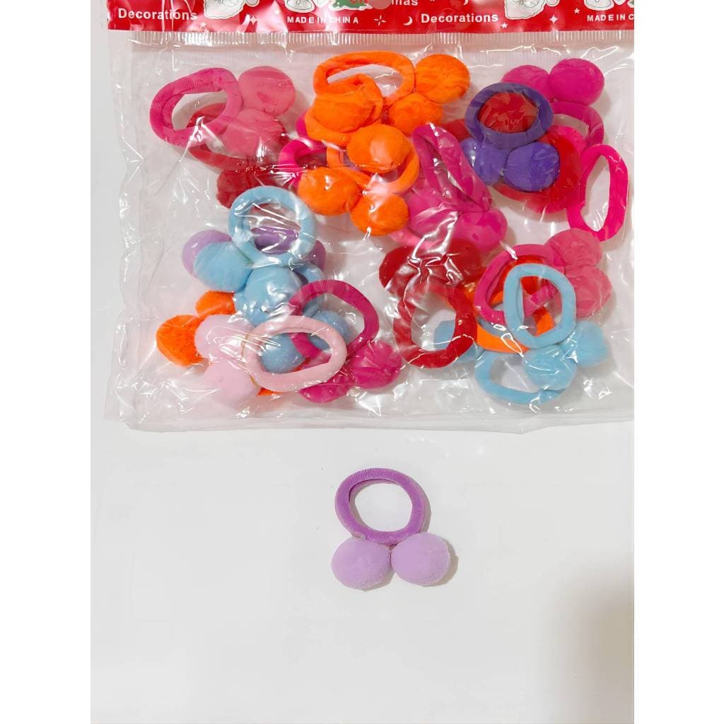 24 Peças Rabicó De Cabelo De Pom Pom Para Meninas