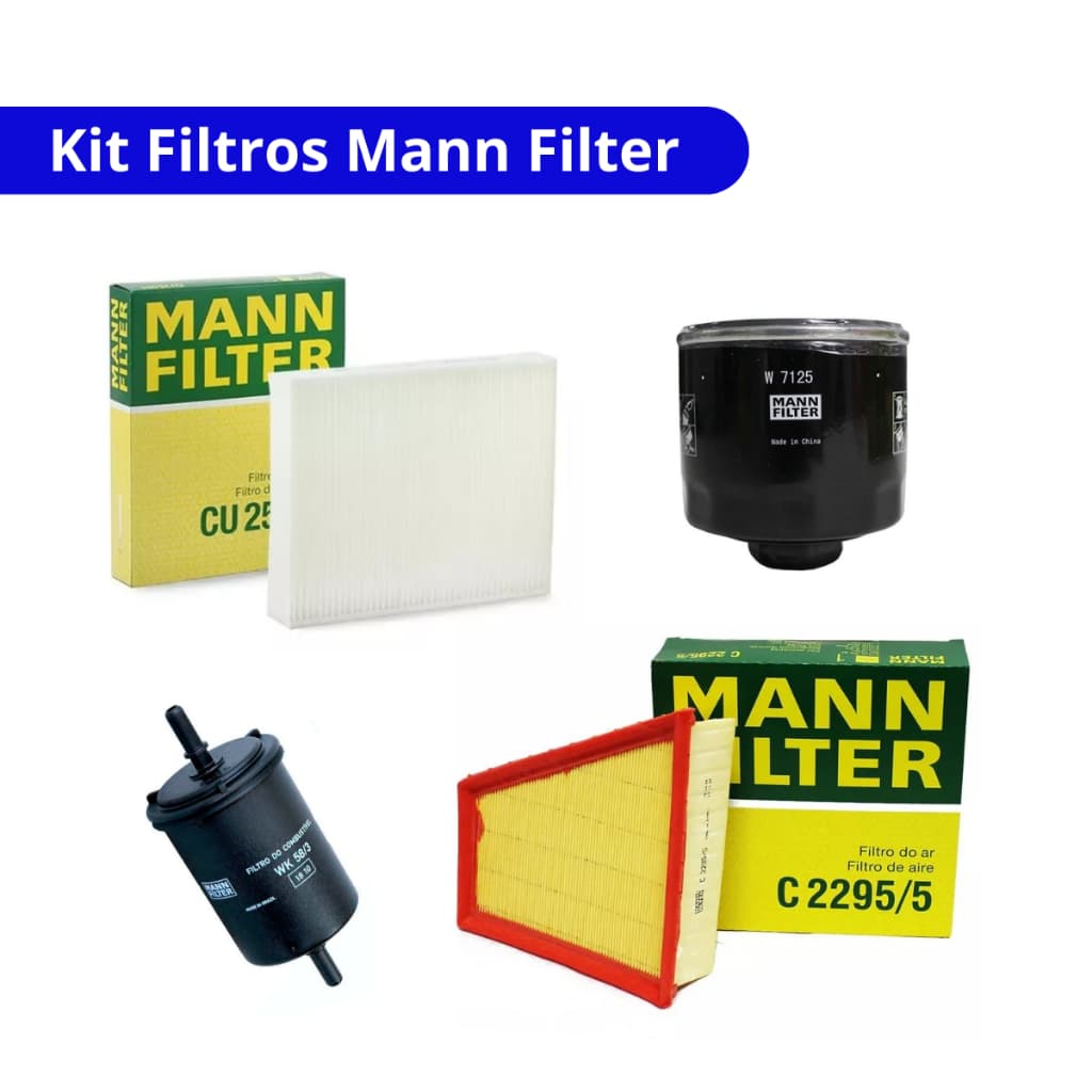 Kit de Filtros Mann Filter Gol G5 G6 Voyage Saveiro Polo Saveiro 1.6 EA111 2008.../