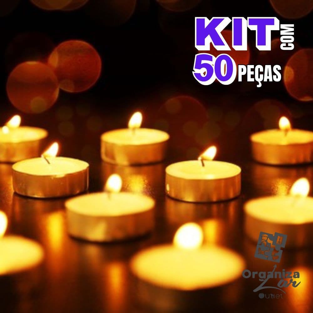 Kit Velas Rechaud Decorativa Flutuante Kit 10/50 Suporte Alumínio Decoração Casamento Aniversário