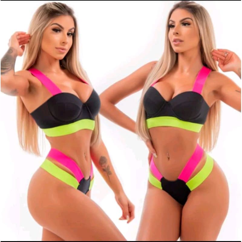 Lançamento conjunto de biquíni aviador plus size verão tendência moda