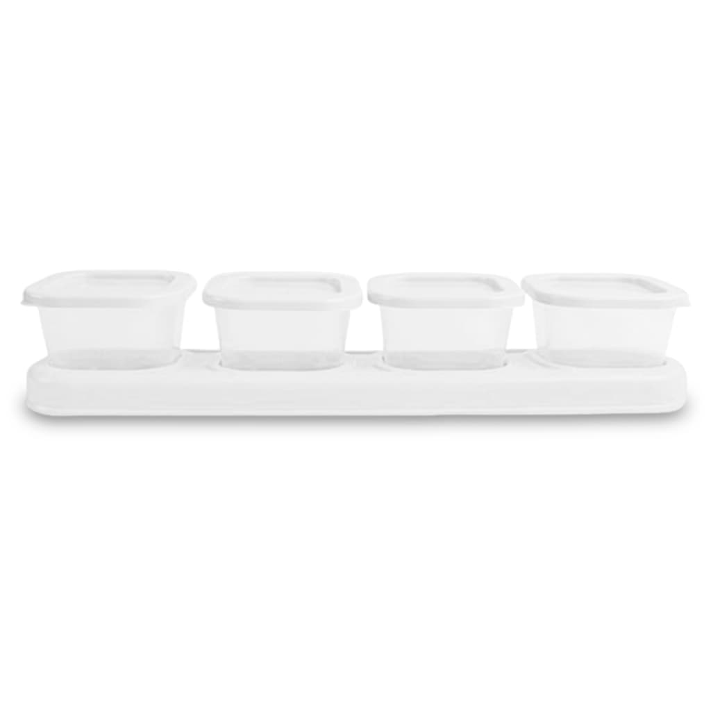 Porta Temperos Condimentos Com 4 Potes Branco Keita
