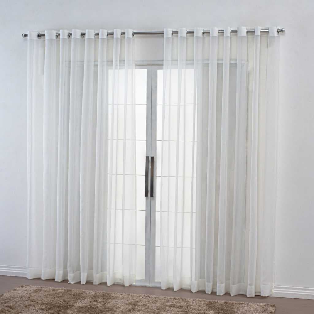 Cortina So Voil 6.00x2.60 Sem Forro - Transparente - Para Varão - Sala/Quarto.