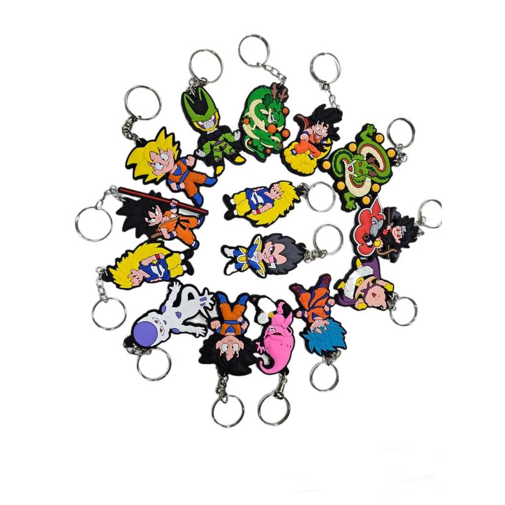 Kit com 12 lindos chaveiros de alta qualidade emborrachados do  DRAGON BALL Z