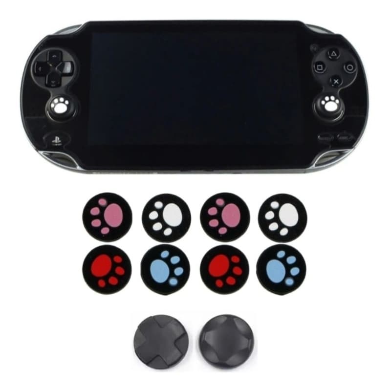 Kit 2 Grips Pata analógico, 2 Joystick Direcional fixação e Botões! para PS VITA Fat/Slim.