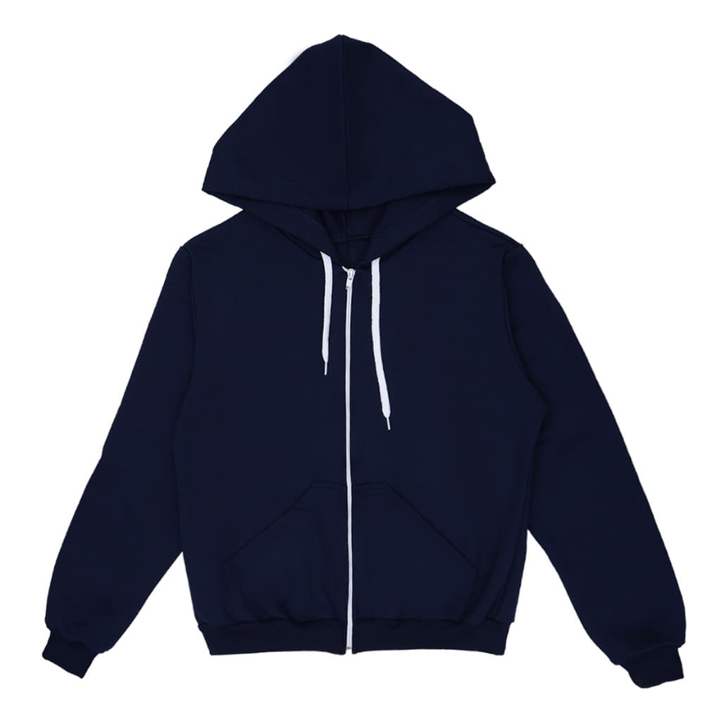 Blusa Feminina De Ziper Moletom Com Capuz Lisa Básica Jaqueta