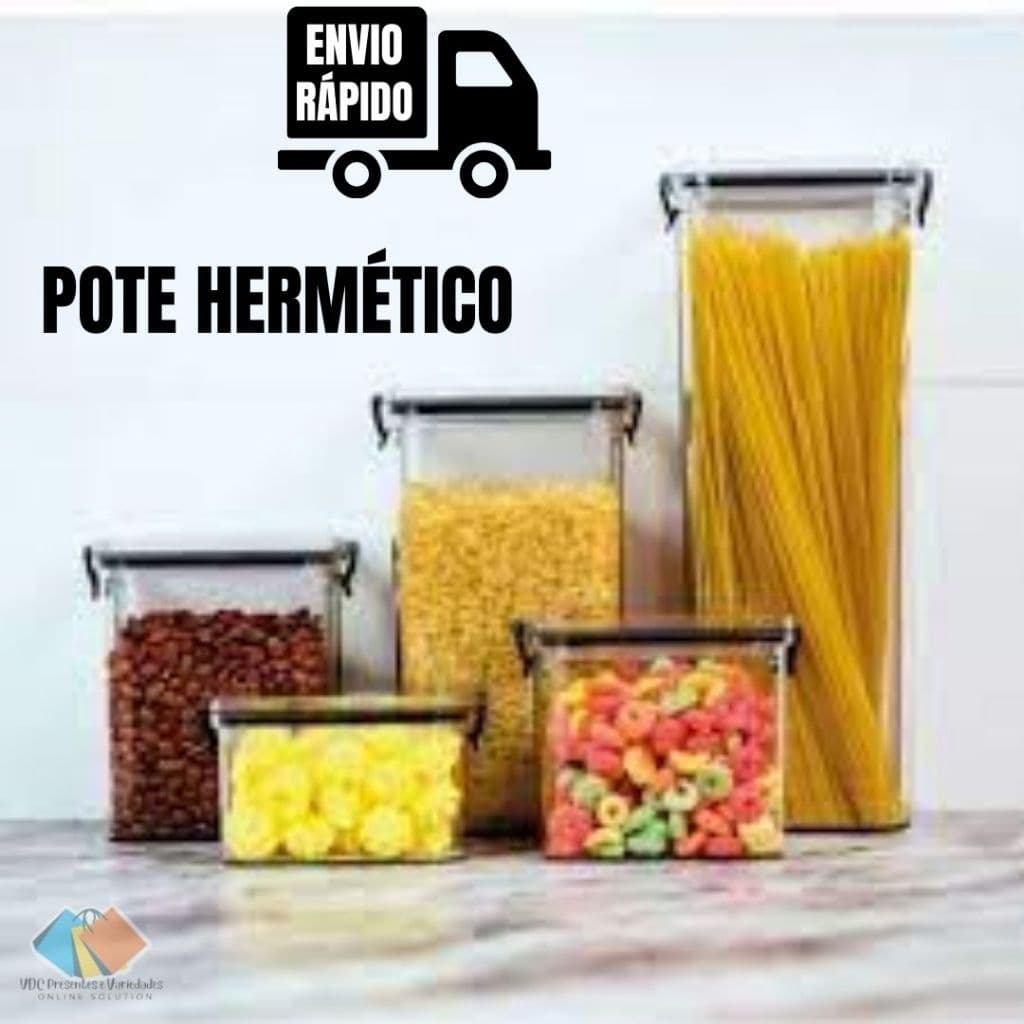 Pote de Biscoito Bolacha Hermético Quadrado Acrílico Cozinha