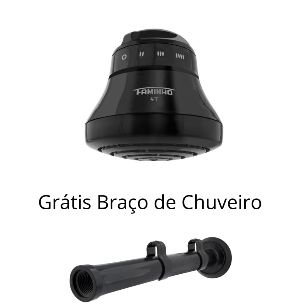 Ducha Chuveiro Elétrico Fame Faminho 220V 6800W 4 T Cano Grátis Banho Quente com Economia Elétrica