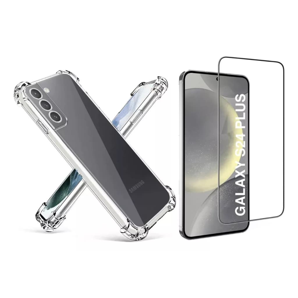 Capa Capinha Case e Película Cerâmica 3D para Samsung Galaxy S24 Plus 6.7"