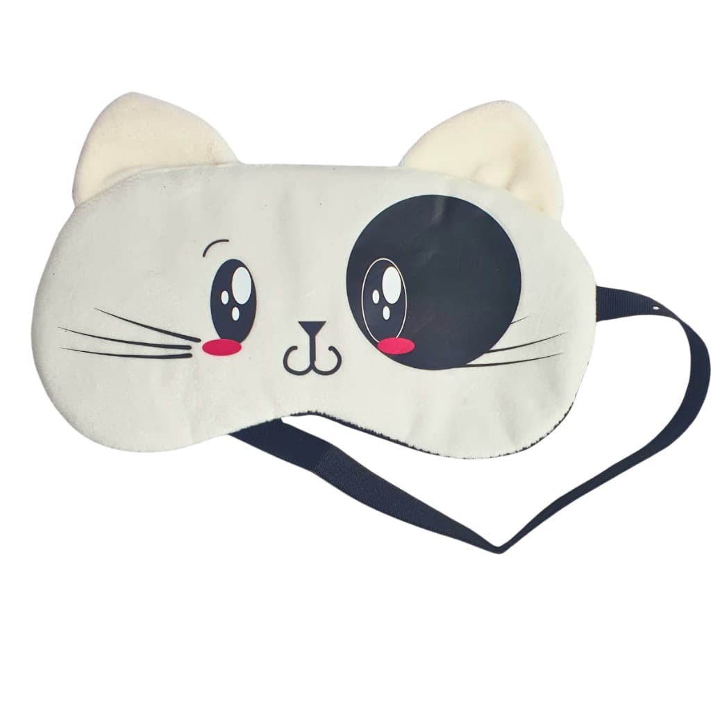Máscara De Dormir Tapa Olhos Gato Panda Com Bolsa Em Gel