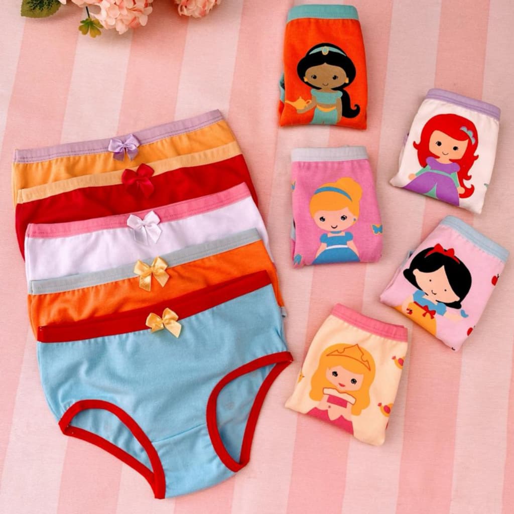 Kit 10 Calcinha Infantil De Algodão Para Menina Criança E Bebê Super Confortável Desfralde Outono Inverno