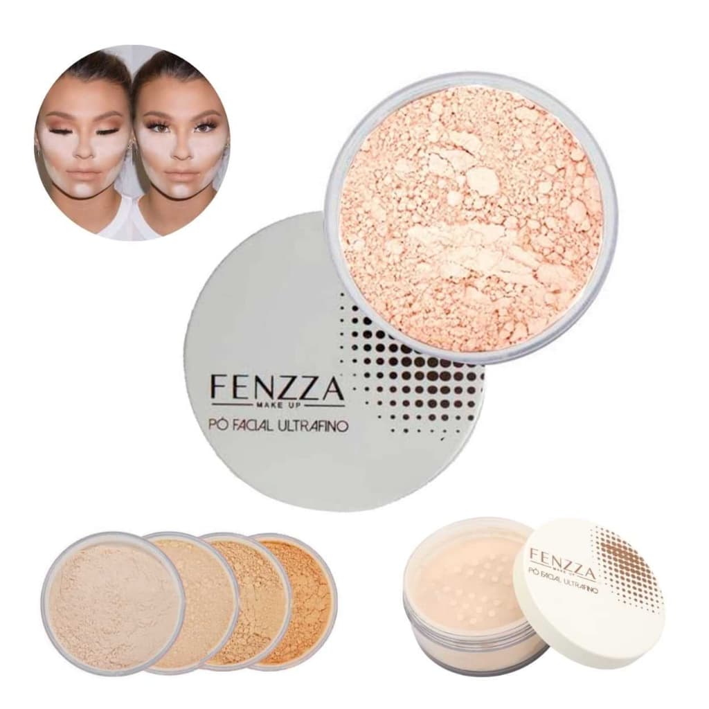 Pó Solto Facial Fenzza Ultrafino Finalizador e Fixador Maquiagem Bege