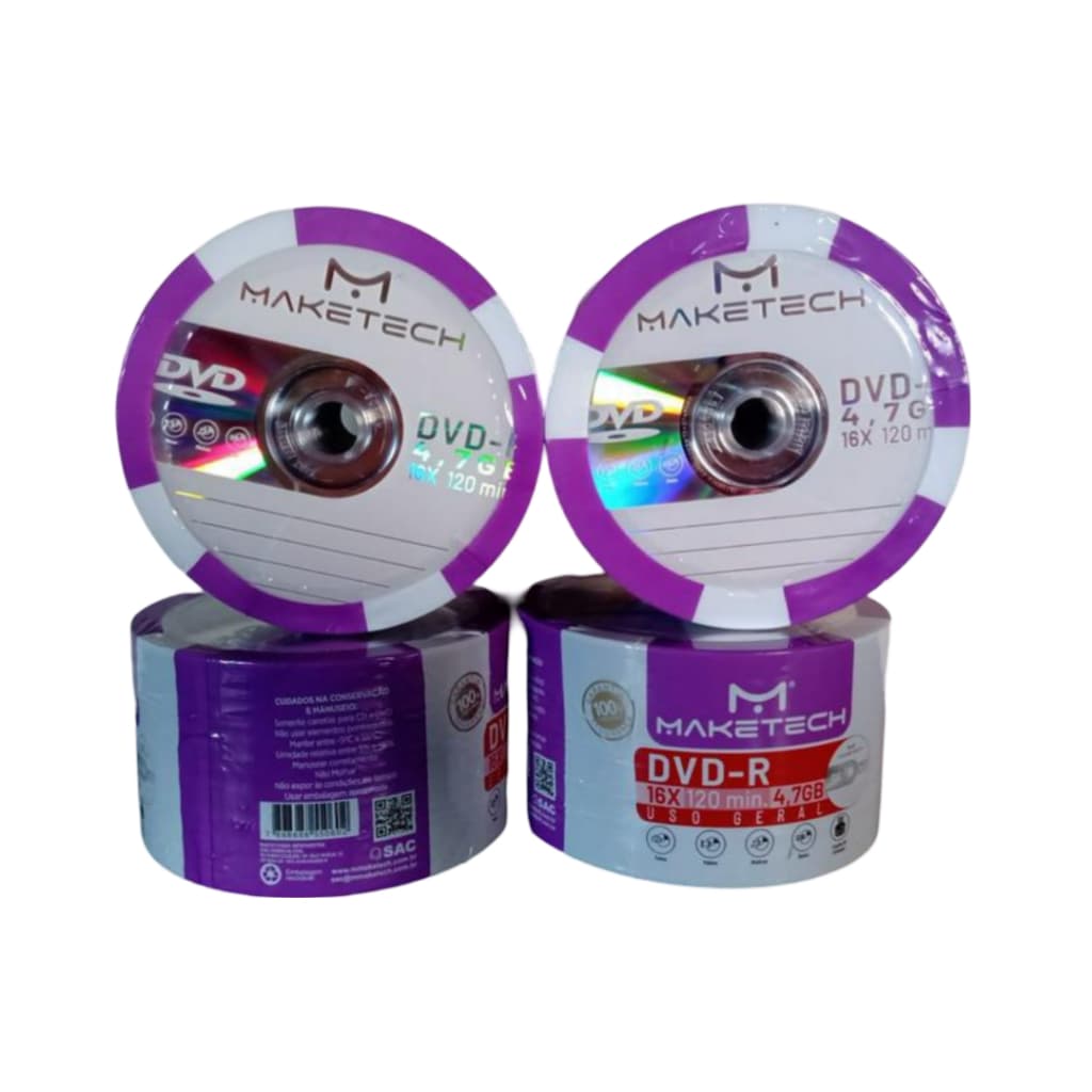50 Mídia Dvd-r Maketech Original (made In Taiwan)