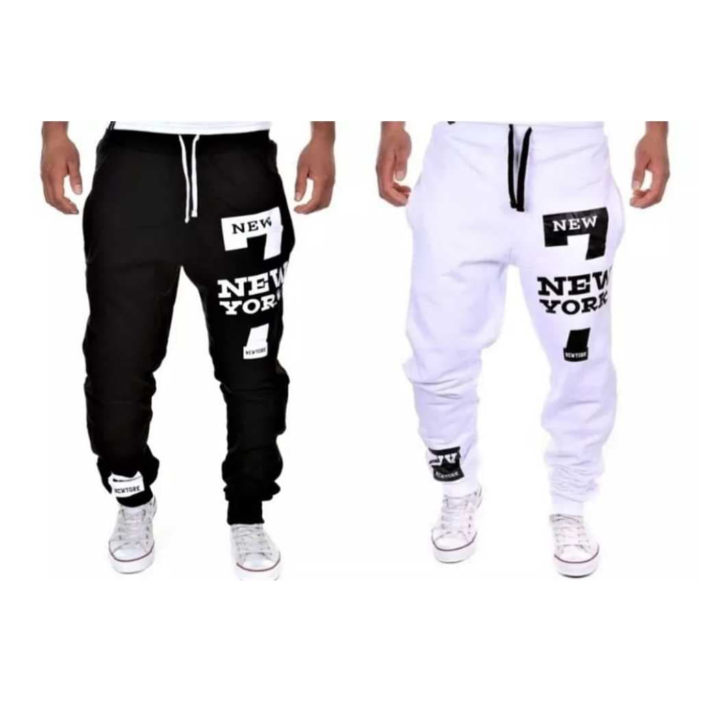 KIT 2 Calças de  Moletom New York Masculina Academia Jogger Promoção