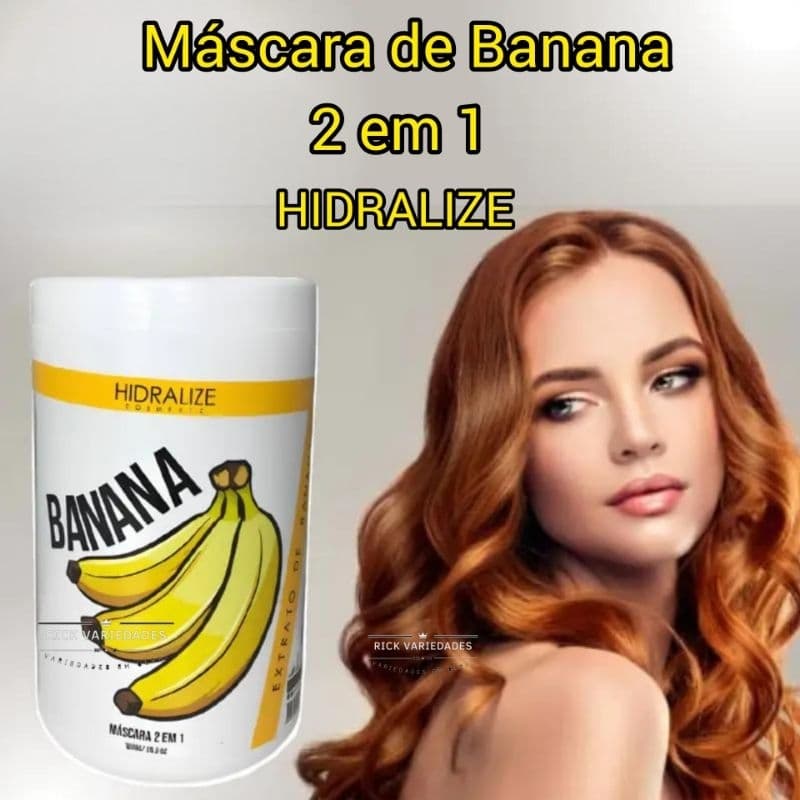 Máscara Capilar Fortalecedora de Banana 2 em 1 Brilho intenso
