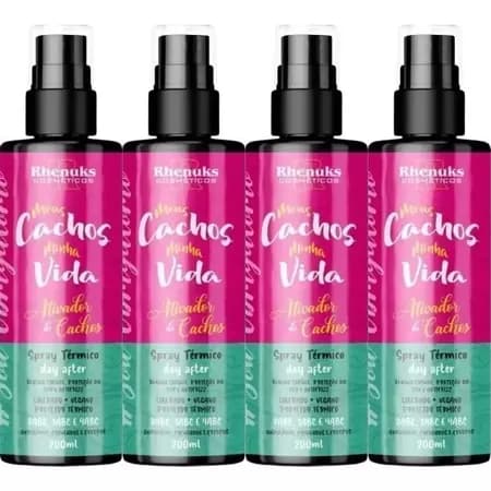 Kit 4 Spray Capilar Ativador De Cachos Vegano 200ml
