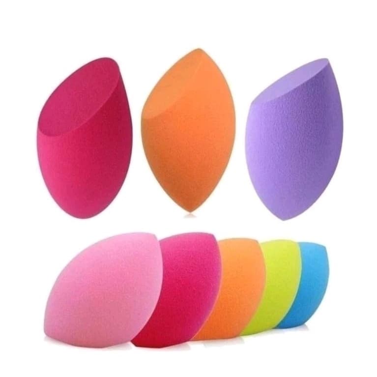 Kit 3 unidades Esponja para Maquiagem Facial Gota Chanfrada