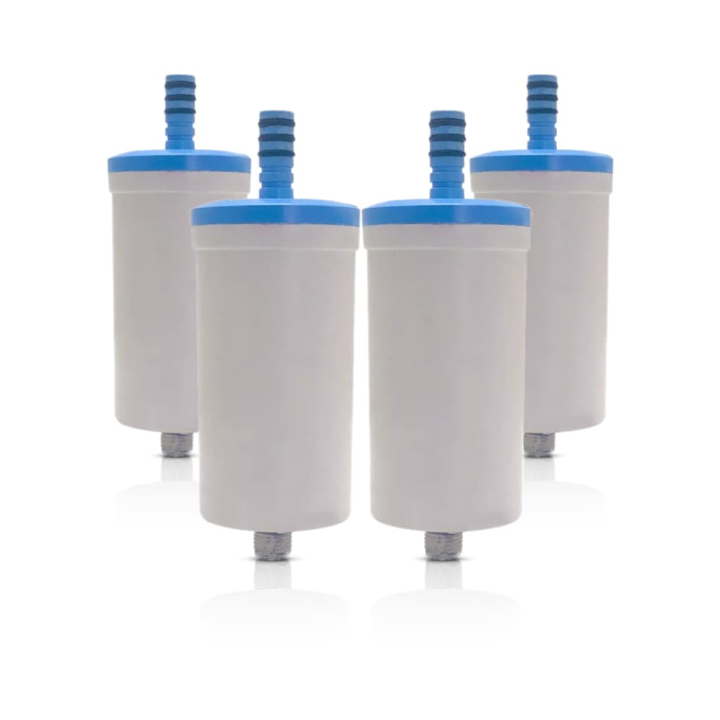 Kit 4 Refil Vela Filtro Universal Copo Torneira Abs Cozinha Gourmet Pia Parede