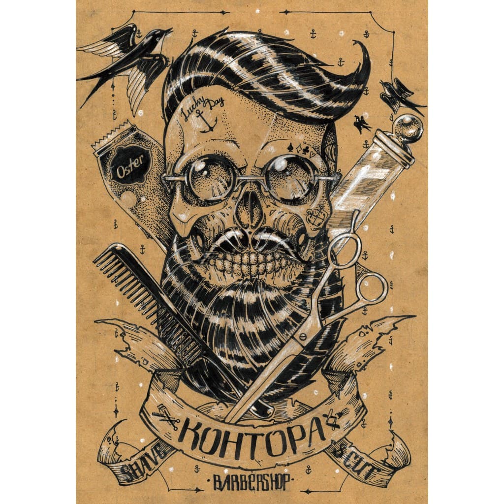 Placa Decorativa Barbearia Barber Shop