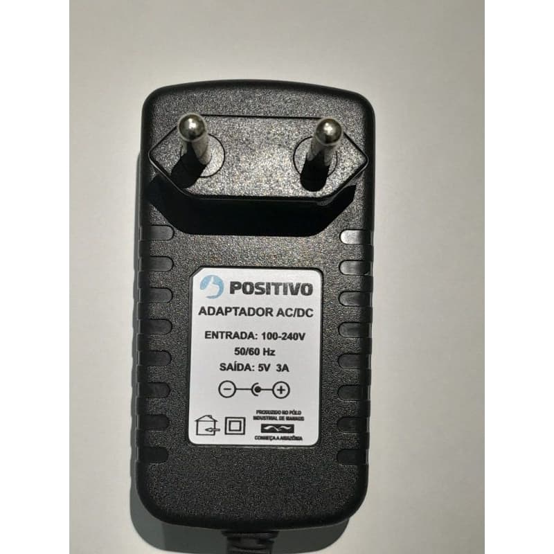 Fonte Carregador Para Notebook Positivo 5v 3a Q4128C, Q464C Plug 3.5mm x 1.35mm (P4 Mini)