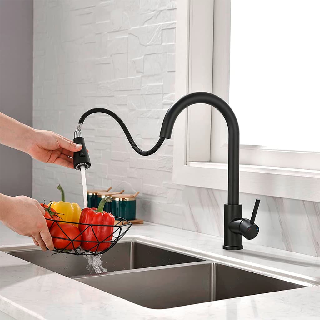 Torneira De Cozinha Bancada Aço Inox Metal Articulada Flexível Luxo Gourmet Monocomando Misturador