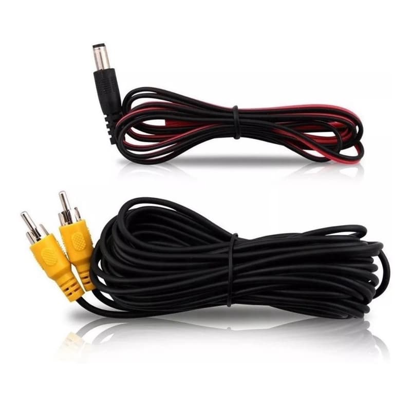 Kit Cabo De Ligação E Video Rca Av Para Câmera Ré 6 Metros