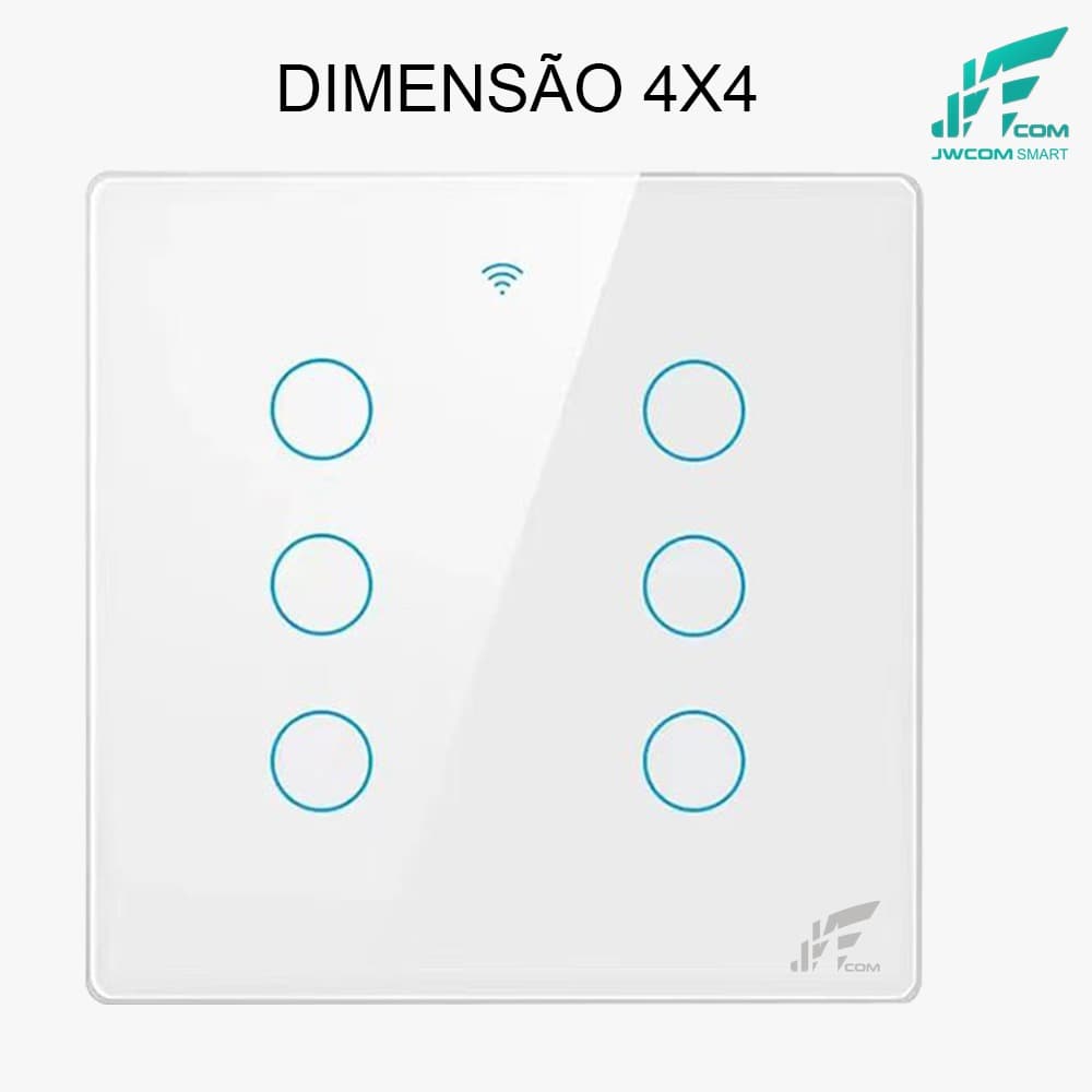 Interruptor Inteligente Tomada 6 Botão Wifi Smart Automação
