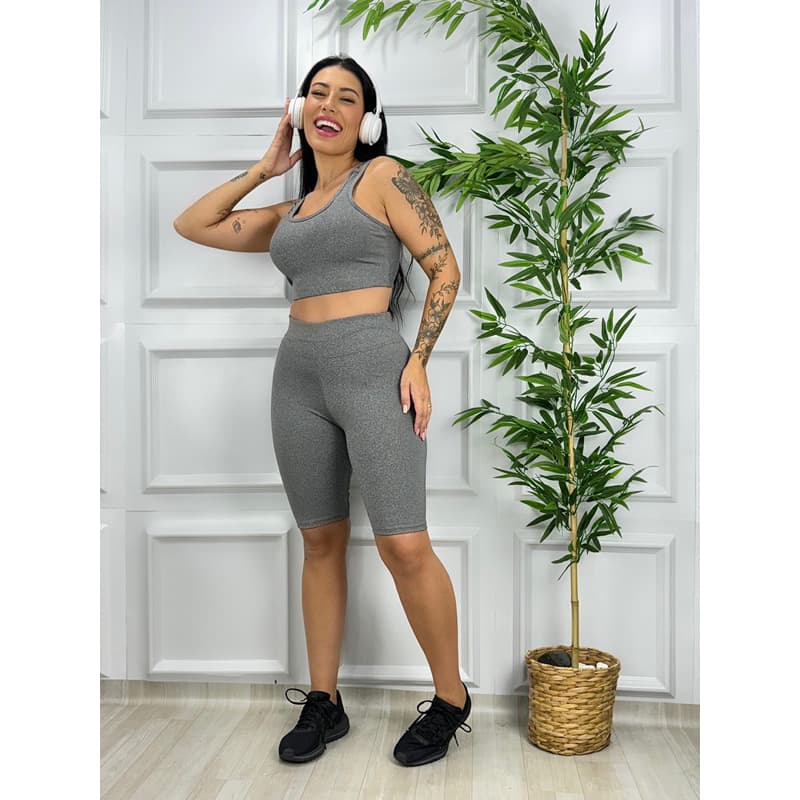 Top Poliamida com bojo Removível Fitness