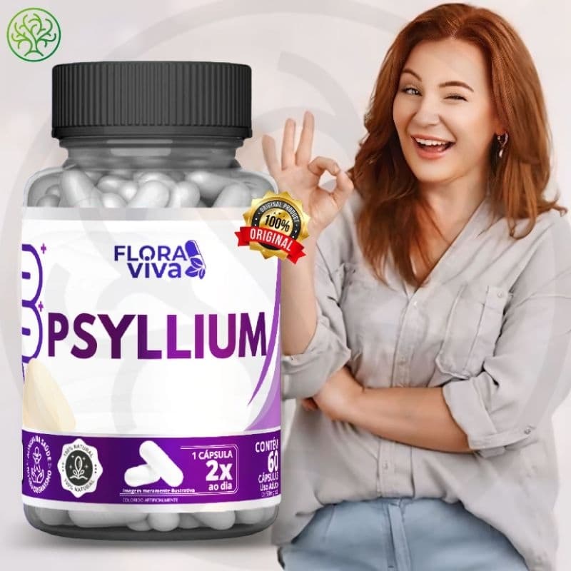 PSYLLIUM 60 Cápsulas (ORIGINAL) Suplemento Alimentar / 500mg