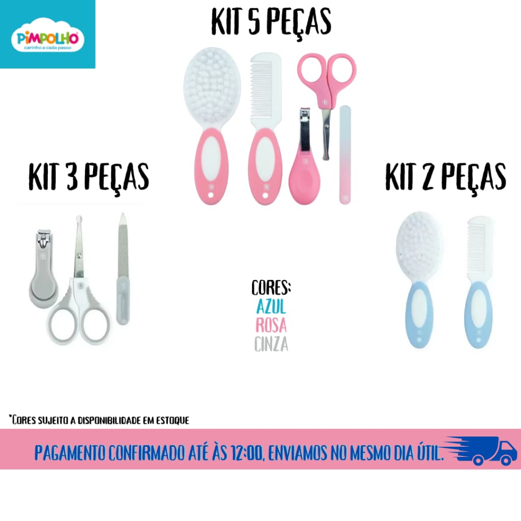 Kit higiene bebe contendo 2, 3 ou 5 peças